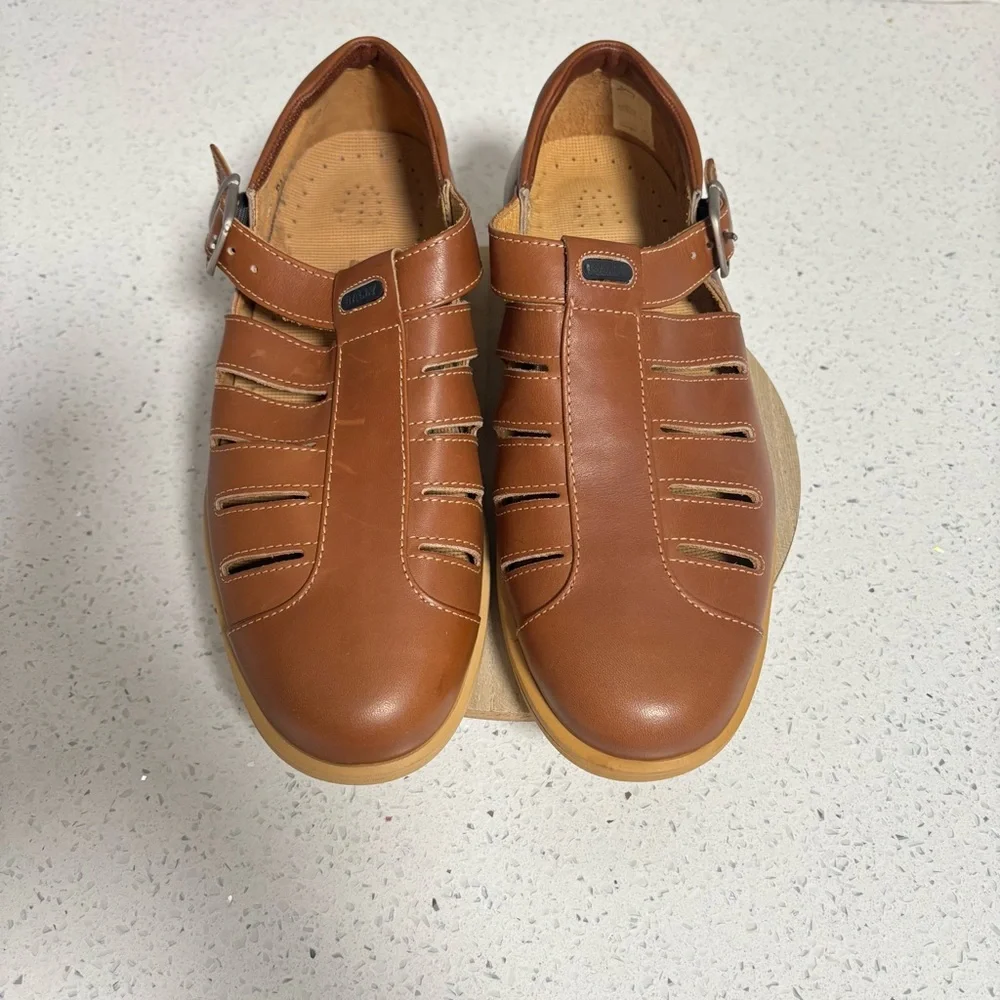 Bally Men's Palaso Brown Tan Leather Fisherman Sandals Shoes Made in Italy 7.5